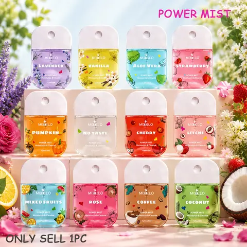 Mini Portable Hand Cleansing Mist 35mL, Hand Sanitizer Mist, Cute Pocket Hand Spray, Fresh Fragrance Moisturizing Formula, Lightweight Travel Essential for Women, 1/2-Piece