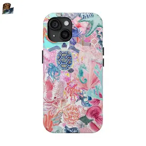 Summer Ocean Coquette Pink Collage Scrapbook School Girls Summer Phone Cases Phone Cover Hard Case Tough 2-piece Phone Case  for iPhone 16,15,14,13,12,11 Pro Max Plus X Case for iPhone17 ProMax