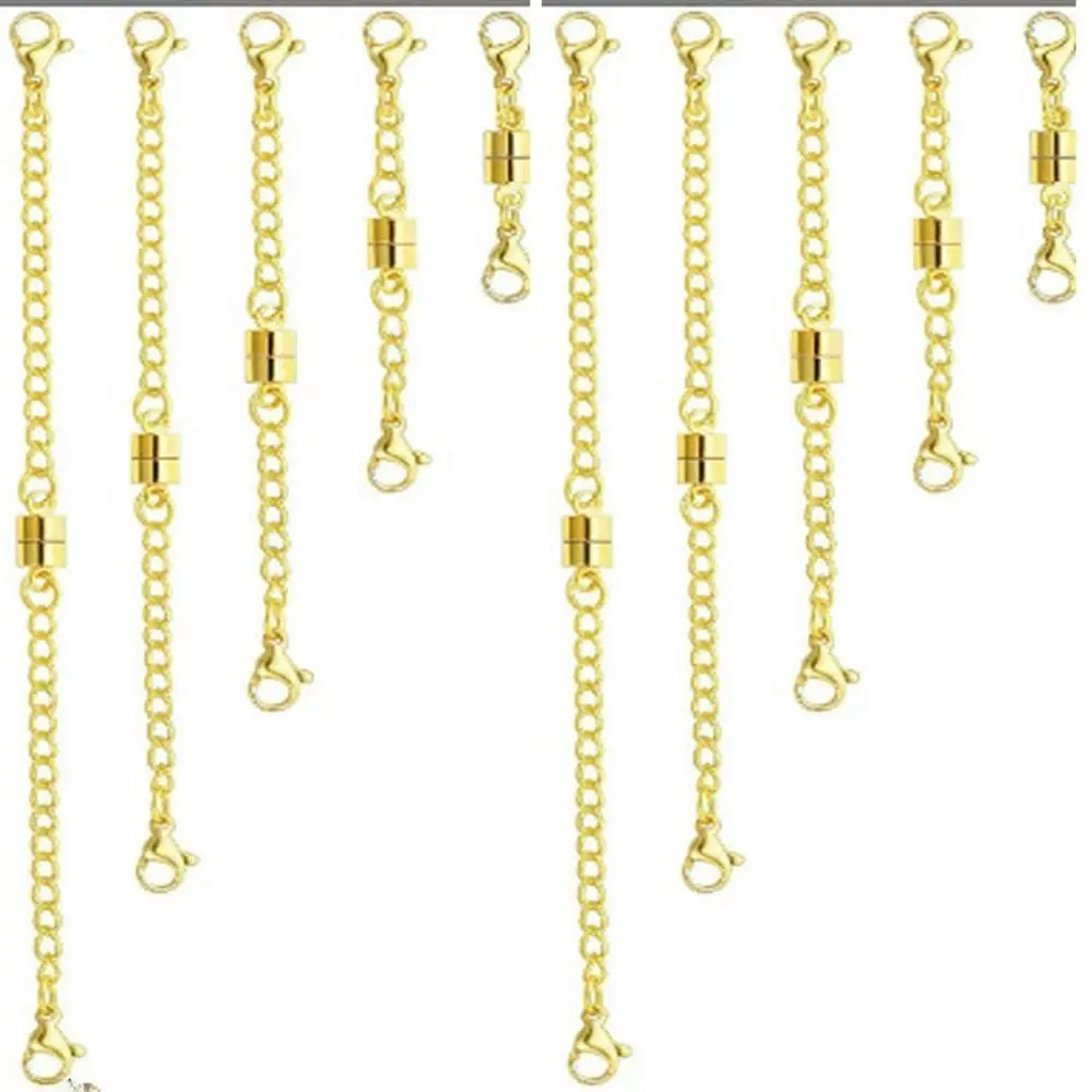 Hot Selling 10Pcs Magnetic Jewelry Clasps Set For DIY Bracelet Necklace Chain Connector Magnetic Buckle Accessories Kit Easy Use Jewelry Making Supplies Perfect For DIY Craft Jewelry Repair Gift
