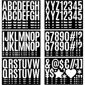 400- White Letter Stickers - 24 Sheets, Large 2.5 Inch Self-Adhesive Number & Alphabet Stickers -  for Bulletin Boards, Mailbox Numbers & DIY Crafts