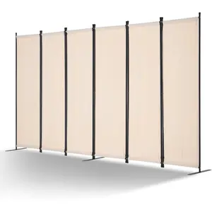 VEVOR Room Divider, 4 Panel Room Divider, Folding Privacy Screen and Portable Partition Divider for Room Separation, Freestanding Room Partitions for Office, Bedroom, Study, Grey