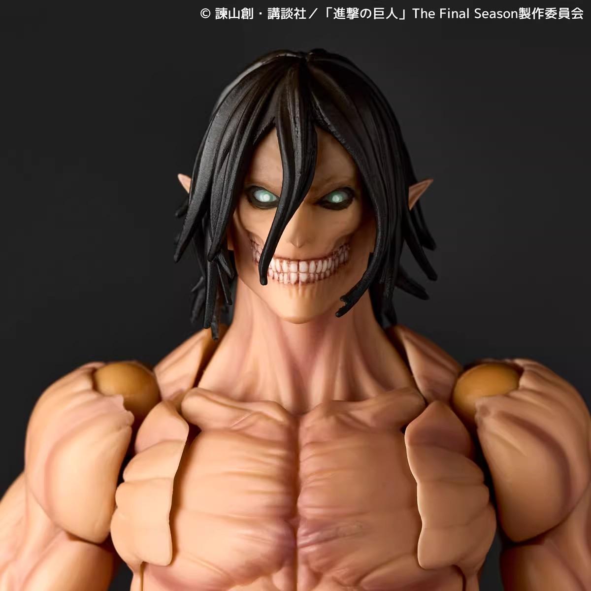 IN Stock NEW KAIYODO Revoltech AMAZING YAMAGUCHI Attack on Titan Eren Jaeger Anime Action Figures Model Collection Toy KO Toy popular