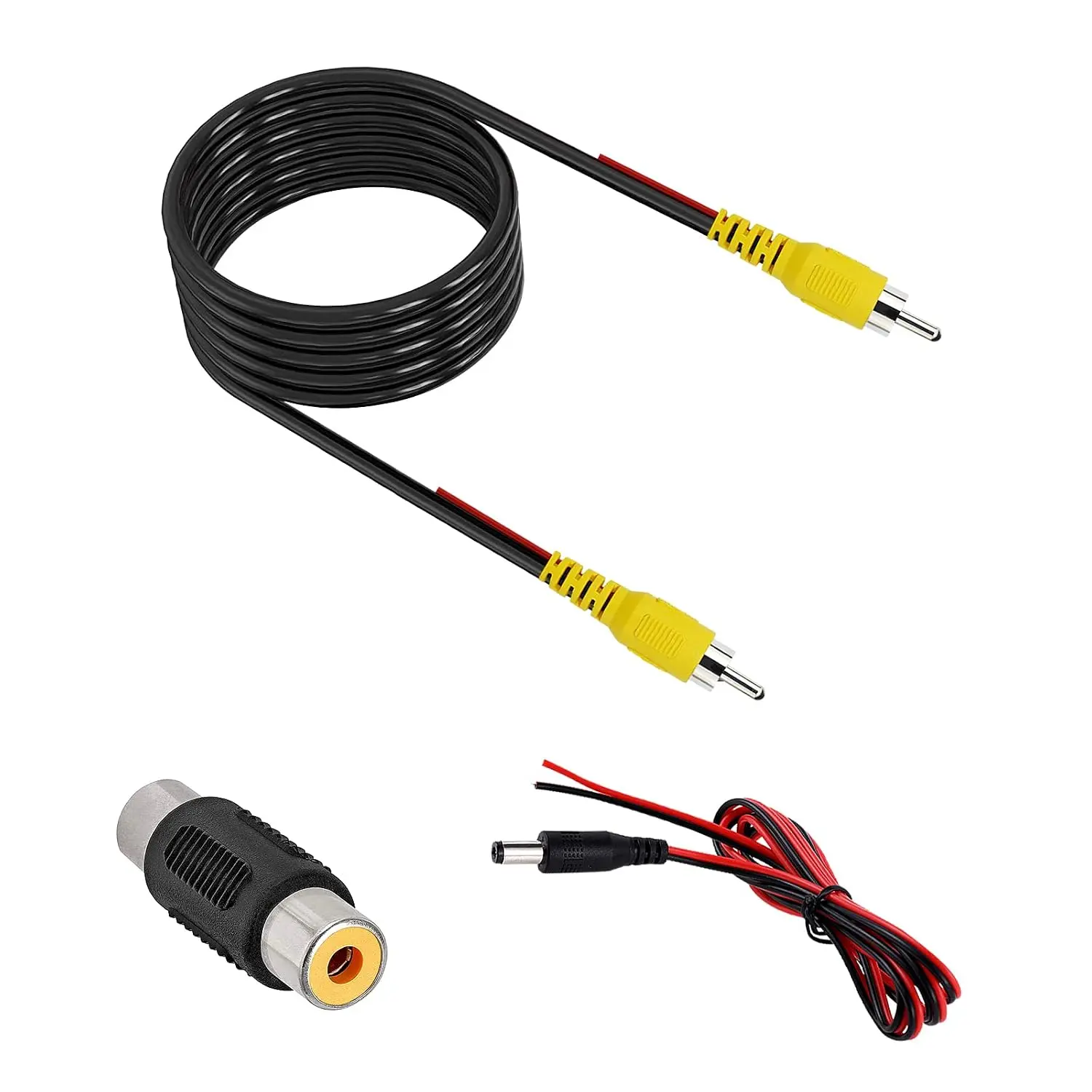 Upgraded Double Shielded  Video  for Display and Reversing Camera Connection AV Extension , Rear View Camera Video  (20FT/6M).