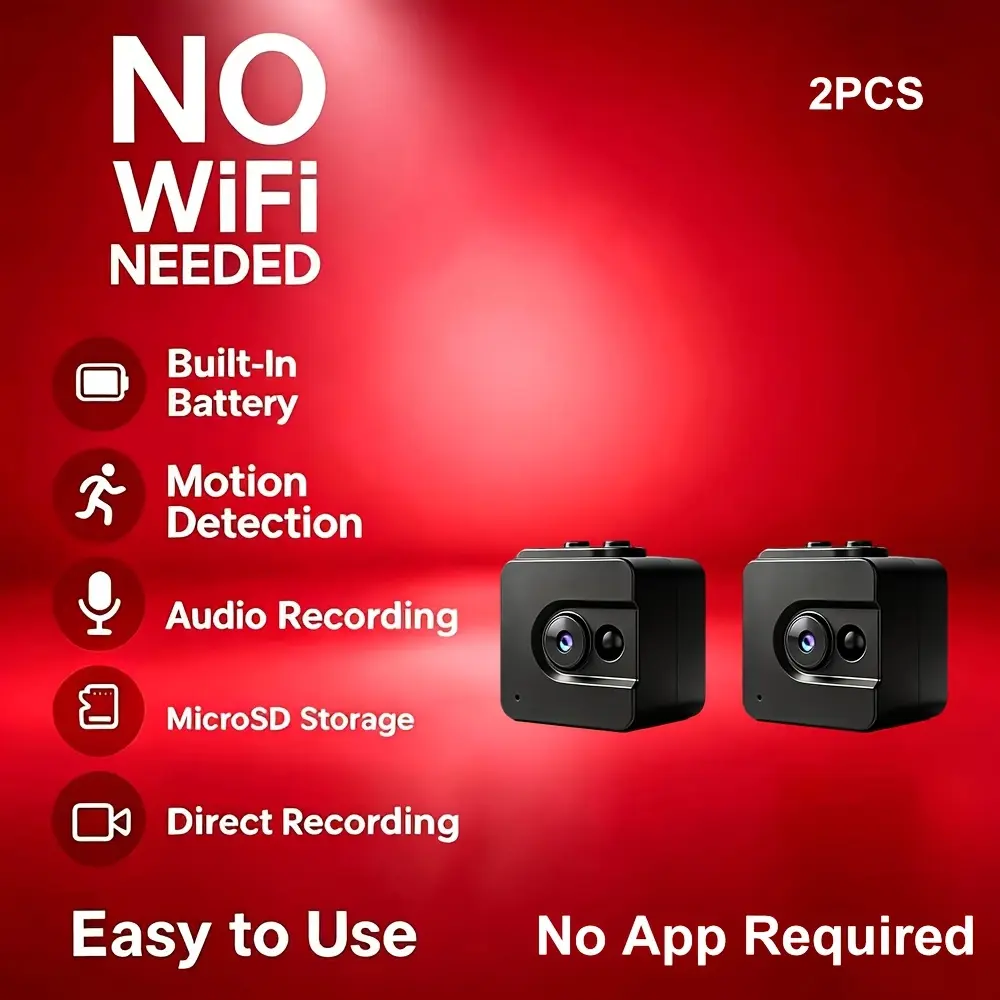 YINGWEICAM 1080p This Camera Records Directly Without Requiring Wi-Fi,, And Features Continuous Loop Recording. It'S Portable, Has a Rechargeable Battery, And Offers a Plug-And-Play Setup, Making It Perfect for Home Security
