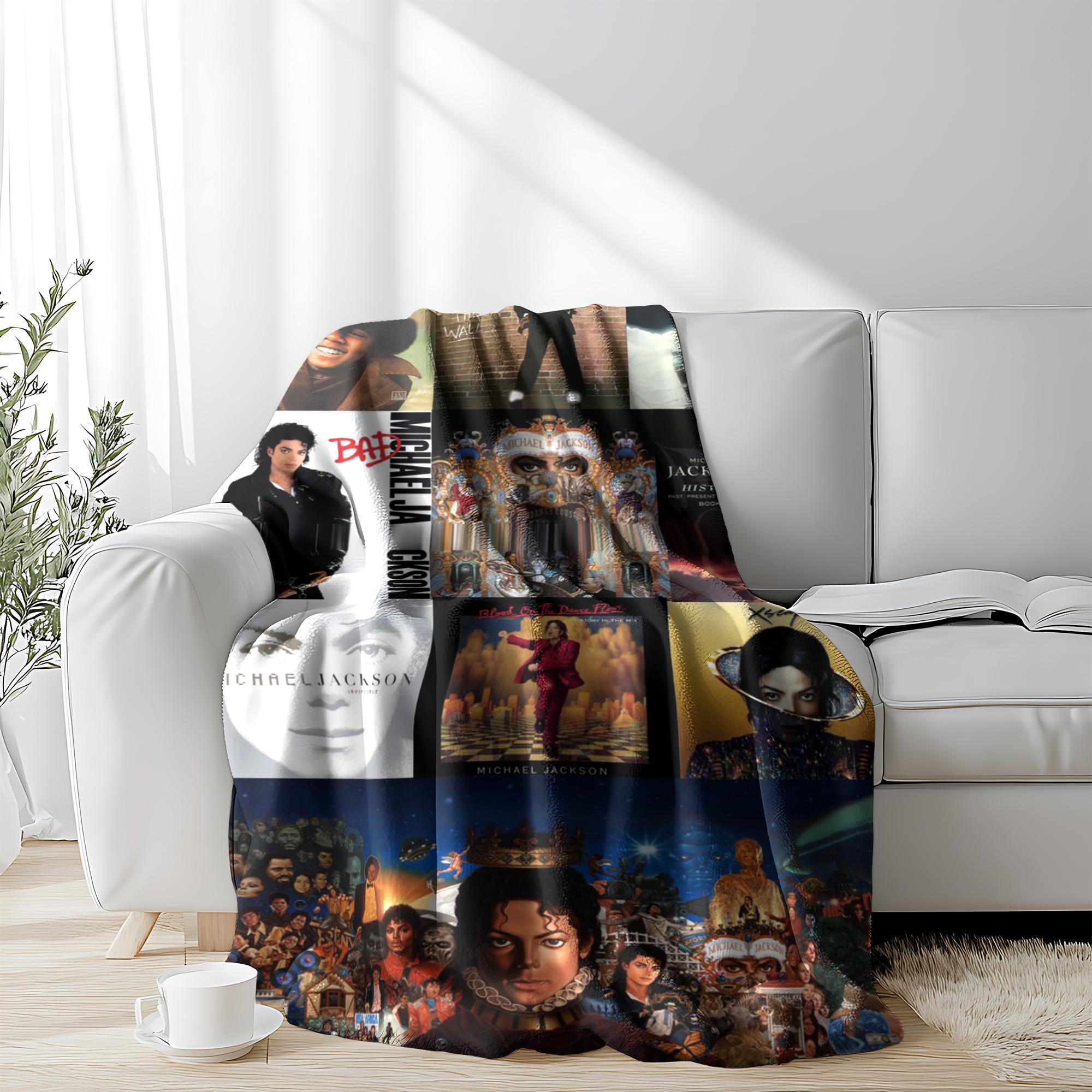 Famous Music Flannel Blanket, Funny Michael Blankets ,Soft and Comfortable  Suitable for Sofas, Beds, Camping and Travel - Modern Style.