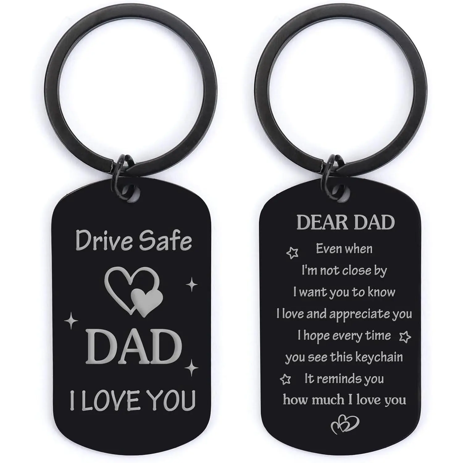 Dad  from Daughter Son Drive Safe  for Daddy Him | Birthday Fathers Day Christmas Thanksgiving Valentines  for Dad Father Papa Husband Stocking Stuffers for Dad