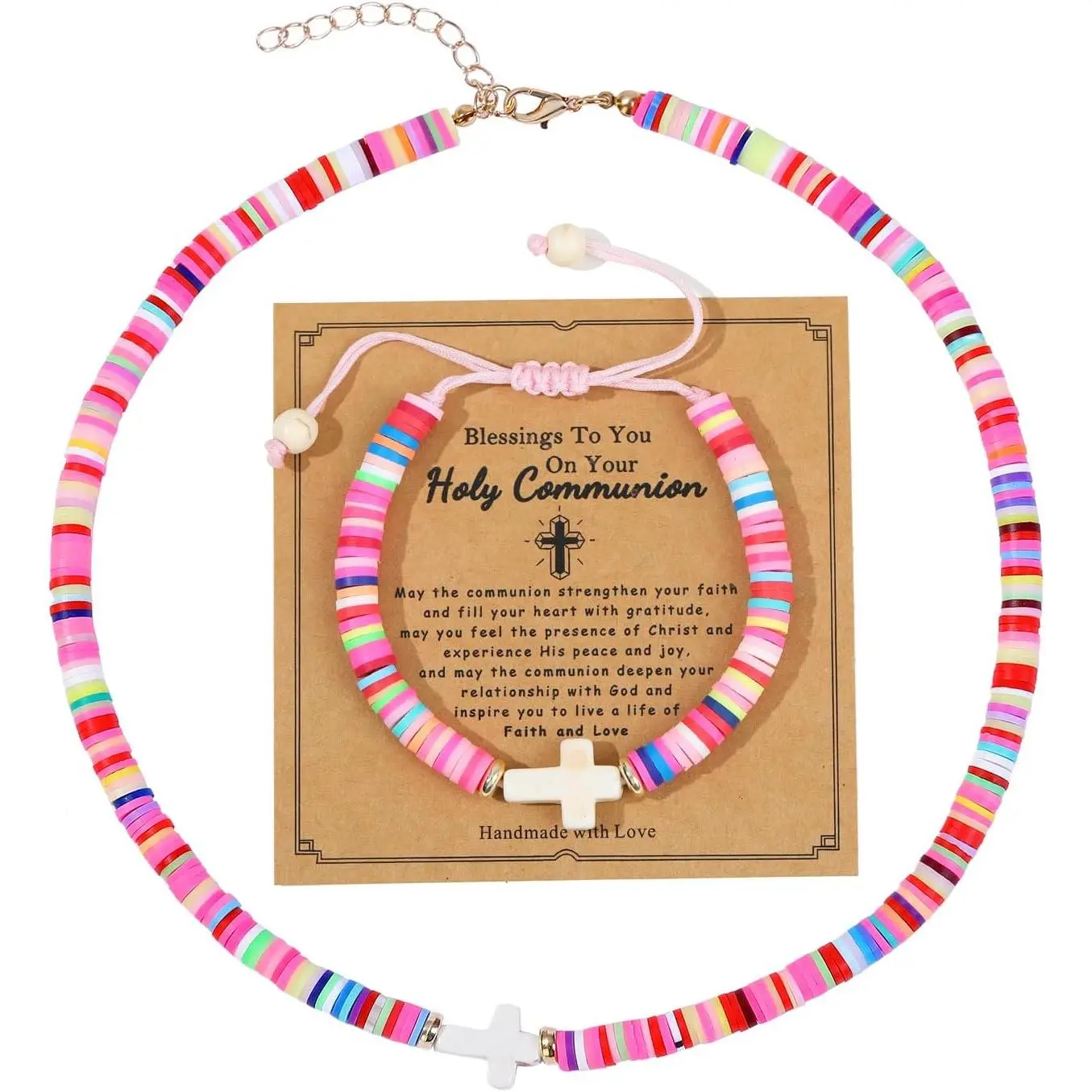 First Communion  Bracelet Necklace Baptism Confirmation Gifts for Teenage