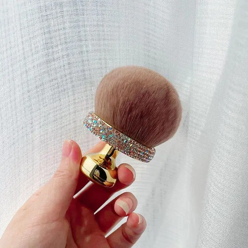 Large Mushroom Head Cheek Powder Brush Body Loose Powder Brush Super Size Cosmetic Brush Nylon Bristles Plastic Handle