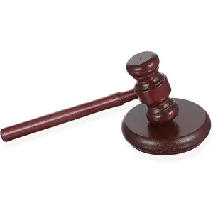 Compact Durable Walnut Wooden Gavel and Sound Block Set, Professional Tool for Court Auction Meetings, Ideal for Lawyer Judge Student Use, Perfect Gift