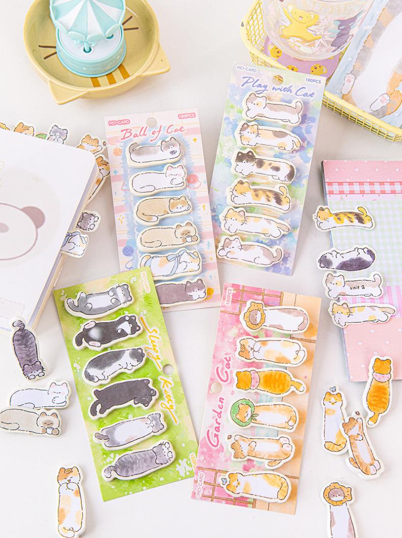 720 sheets/set of cartoon cute style post-it notes Cat theme Note-taking and message use can also be used to decorate notebook cards.
