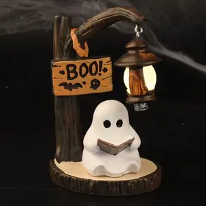 Cute Ghost Reading Lamp Lantern, 3D Resin Ghost Night Light with Warm Glow, Halloween Indoor Reading Lamp, Spooky Glowing Decoration, Halloween Party Gift #GLOBAL PICKS