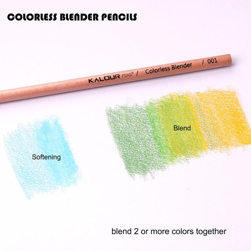 Colorless Blender & Burnisher Pencils Set, 6counts/set Non-pigmented Wax Based Pencil For Blending & Softening Edges, Art Supplies For Artists & Beginners