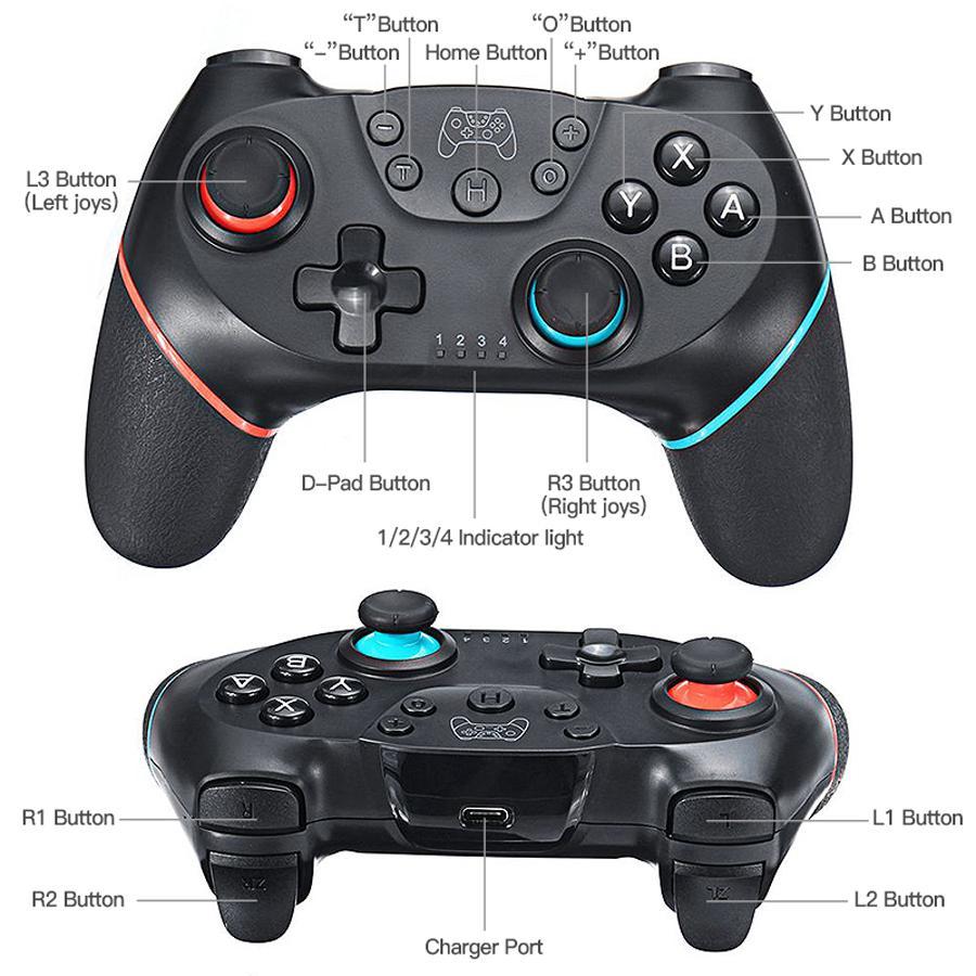 USB Rechargeable Game Controller, 1 Box Wireless Bluetooth-compatible Gamepad, Gamepad Joystick Control Computer Game Pad for Nintendo Switch & OLED Lite PC Wireless Controllers