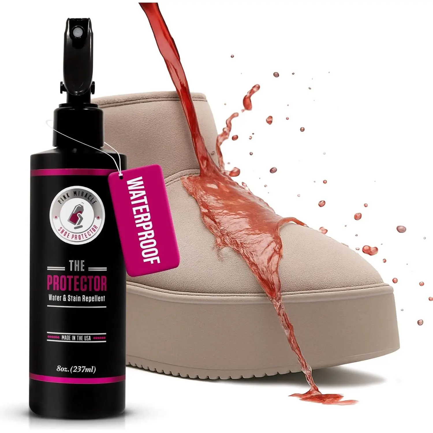 The Protector Water and Stain Fabric Guard Repellent  for Shoes