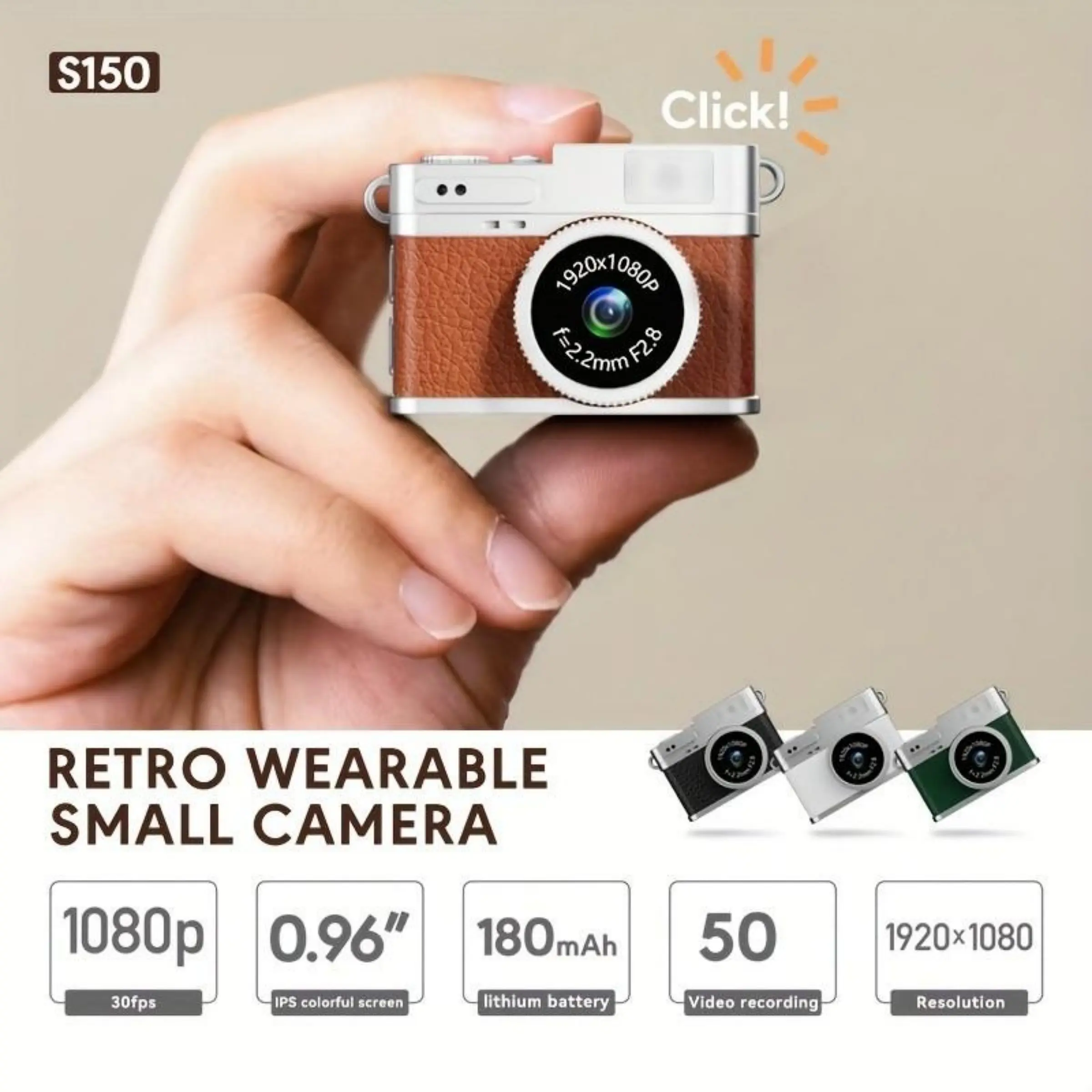 Mini Keychain Thumb Retro Digital Camera 0.96Inch Pocket-Sized 1080P Vlogging Camera Resolution Real-Time Viewfinder for Photo Video Recording Rechargeable Battery Portable Beginner  Perfect Holiday Birthday Gift for Kids Friends 32GB Memory Card