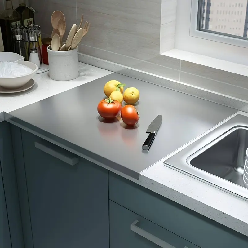 304 Stainless Steel Rolling Cutting Board for Kitchen Home Modern Cutting Surface Rustproof Easy to Clean Multi - purpose Chopping Mat Prep Tool