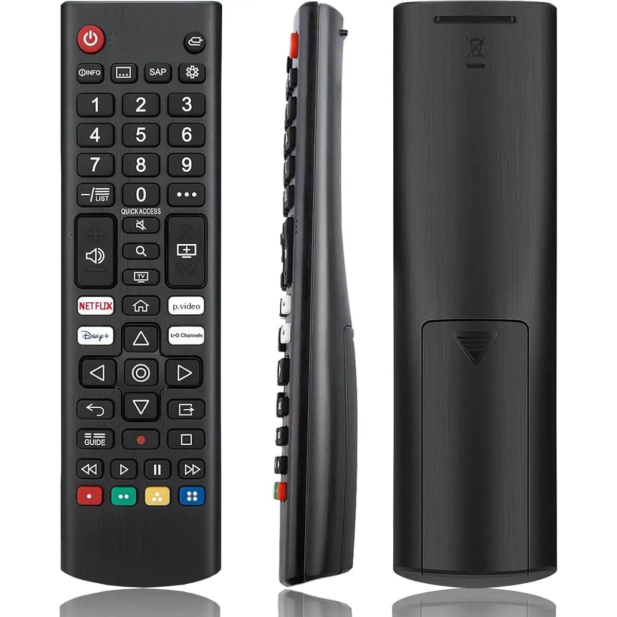 LG Smart TV Replacement Remote Control - Universal Wireless Controller for LG OLED 3D Thinq LCD LED HDTV, Compatible with AKB75095307, 10m Range, 23.5x4.8x2.4cm,