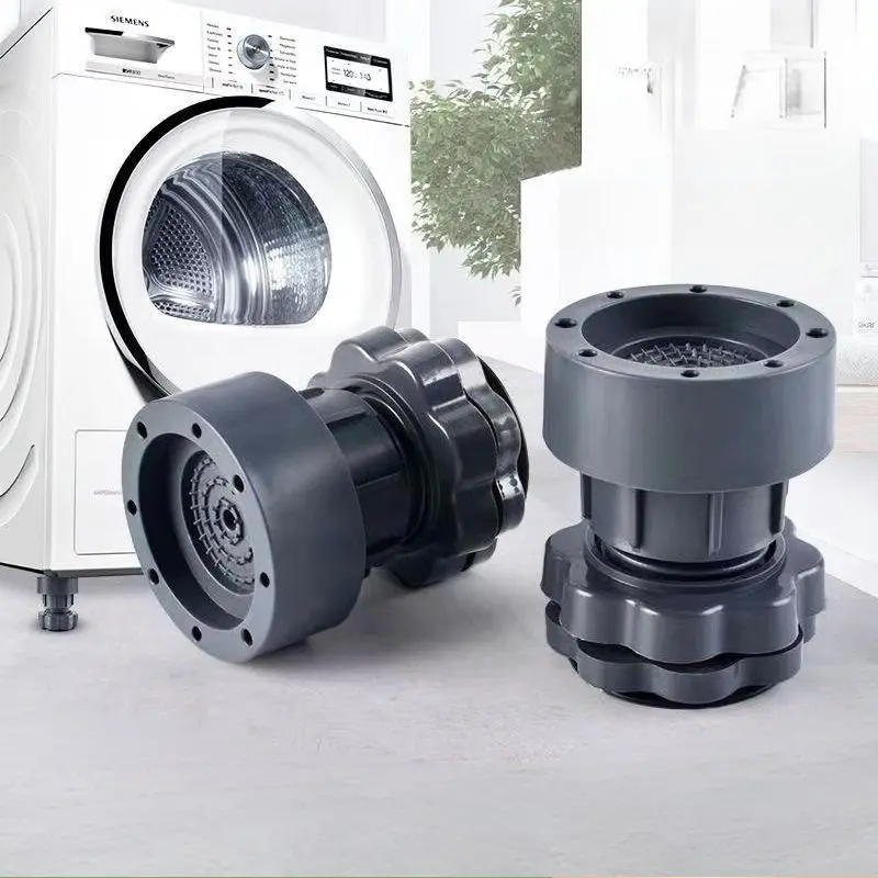 Washing Machine Anti-Vibration Pads (set of 4), Adjustable Shock Absorbers for Washing Machines and Dryers, Replacement Parts, Noise Reduction and Stabilization
