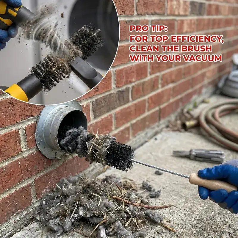 Dryer Vent Cleaning Brush, Flexible Dryer Vent Cleaner, Refrigerator Condenser Coil Cleaner, Long Flexible Refrigerator Coil Brush, Household Cleaning Tool