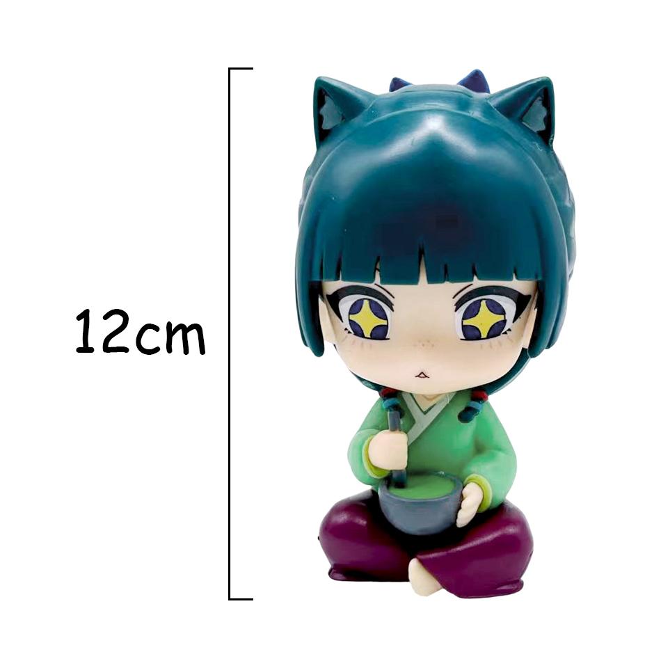 12CM Q Version The Apothecary Diaries Maomao Jinshi Mini Figure Anime Periphery Kawaii Sitting Toys Desktop Ornaments Model Gift
