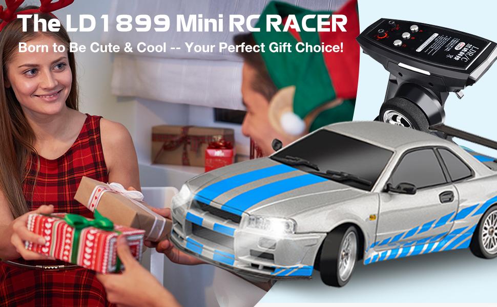 ARRIS 1/18 RC Drift Car GTR R34 2.4GHz RWD with Gyro Alloy Body – Blue