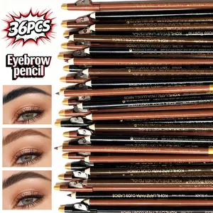 36-Piece Eyebrow Pencil Set, Natural Look, Long-Lasting Waterproof, Easy Application, No Smudging, Perfect for Daily Use