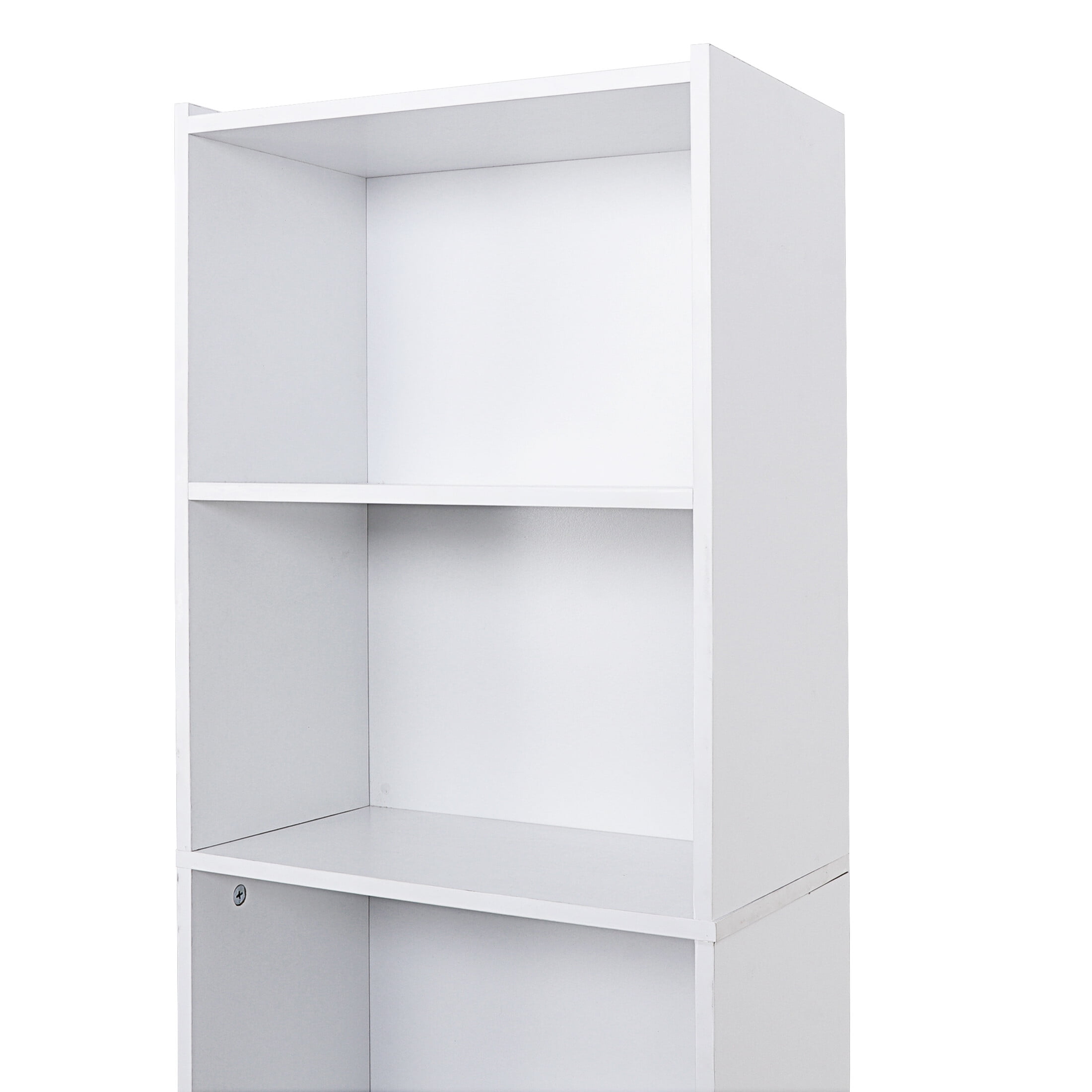 ZENY 5-Shelves Narrow Bookcase Open Shelf Modern Bookshelf Storage Organizer for Bedroom Living Room Small Space White