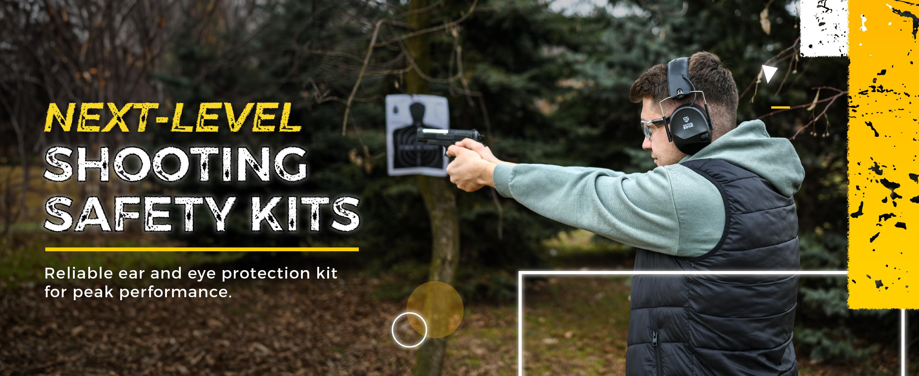 Complete Shooting Eye and Ear Protection: Earmuffs for Shooting, & Hard Case