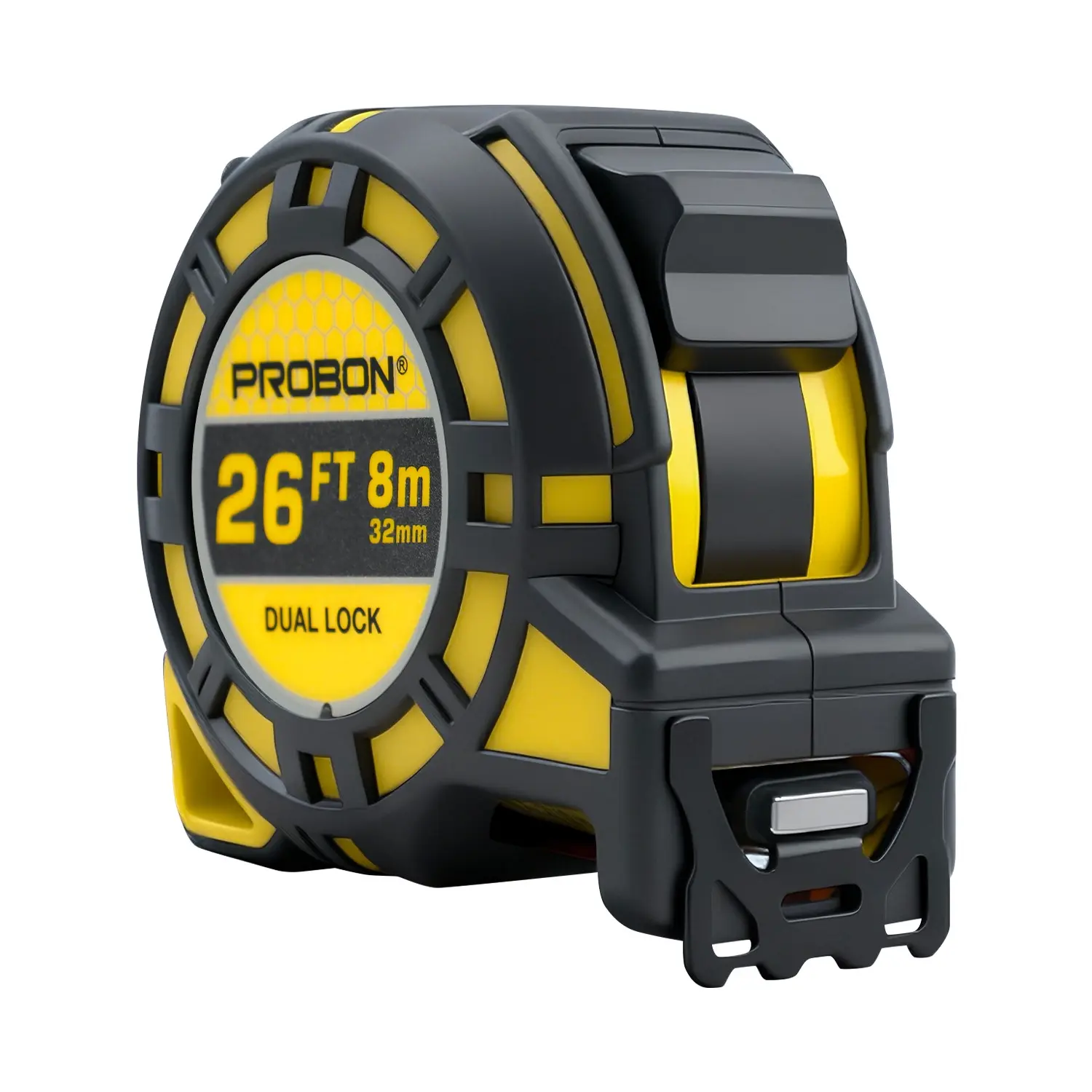 26 Feet 8 Meter Dual-Sided Tape Measure, Magnetic Hook, Dual Brake, High Carbon Steel, Shock-Resistant, Ideal for Construction, Woodworking, DIY Projects