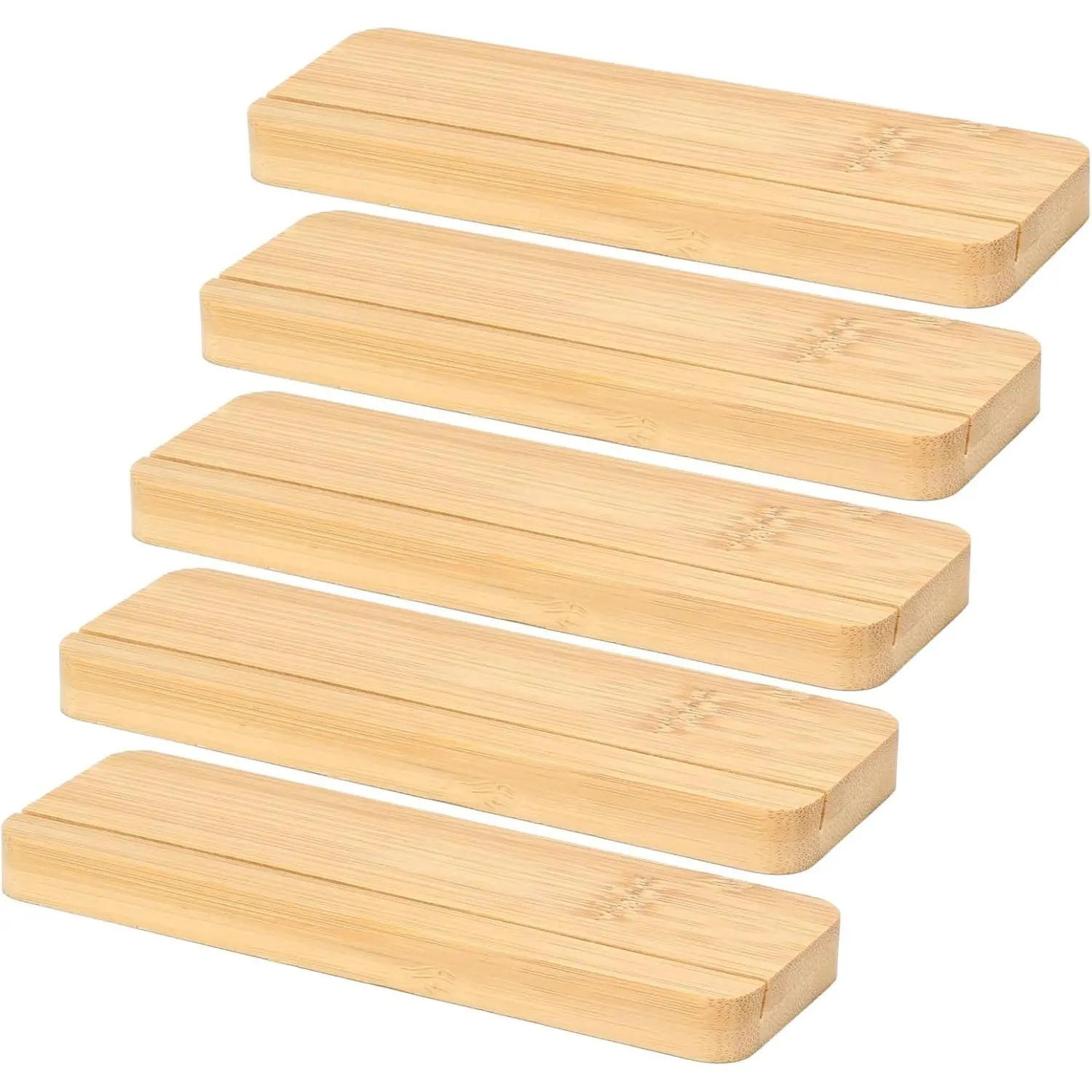 5-Pack 2x6 in Sign Holder with Sturdy Base, Tabletop Photo Picture Stand for Table Displays, Table Numbers, Place Cards at Weddings, Parties