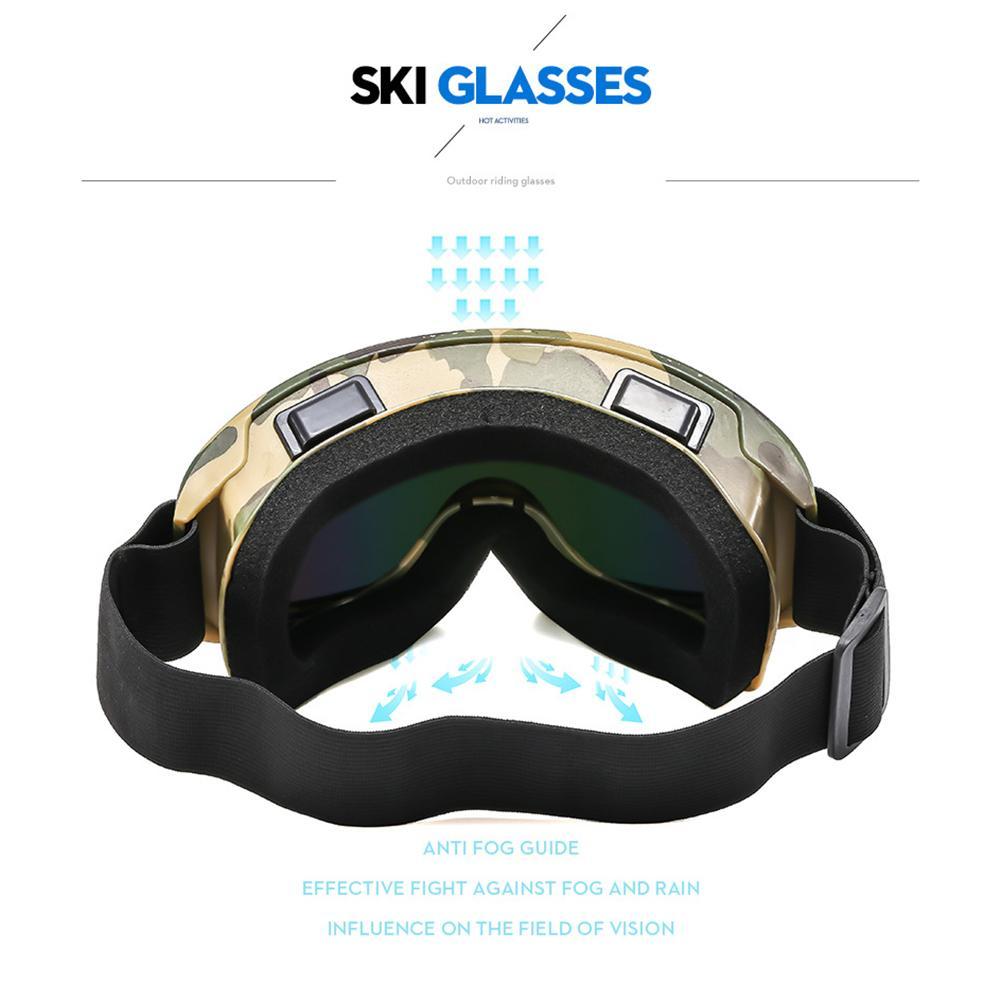 Large Frame Ski Goggles with Colorful Anti-Glare Lenses, Impact-Resistant & Windproof Outdoor Snow Eyewear, Ideal for Snowboarding, Skiing & Winter Mountain Sports
