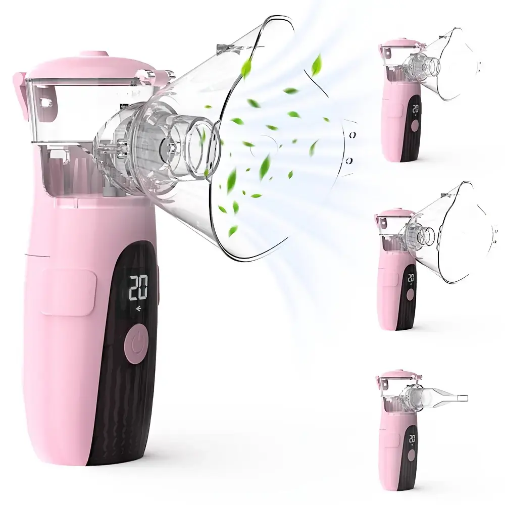 Portable Nebulizer, Rechargeable Nebulizer, Auto Clean & Dual Mode,  USB-powered, Handheld Nebulizer - For Adults & Kids, Silent Operation, Easy-to-Clean Mesh