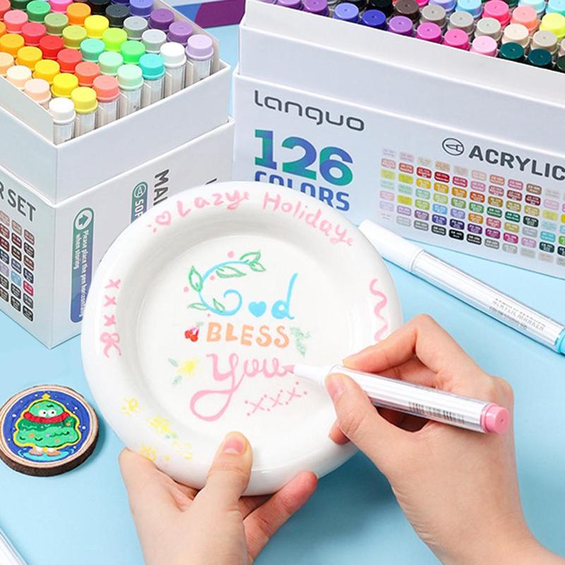 126 Color Marker Pen Set, 1 Set Soft Head Art Marker Pen, Art Markers Set, Painting Coloring Marker Pen, Student and Adult Art Supplies