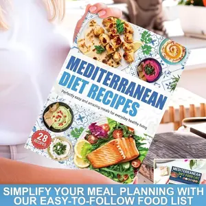 3count Mediterranean Diet Food List, Meal Plan Stick, Foods to Limit, Lunch & Breakfast Recipes, Healthy Living Cookbook