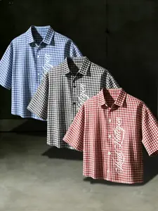 Men's Short Plaid Print Gingham Sleeveless Shirt, Fashion Casual Top for Daily Wear, Trendy Design with Comfortable Feel