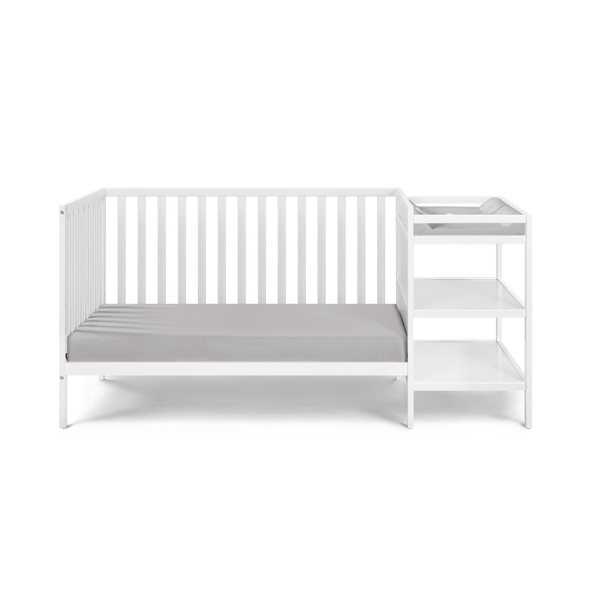 Aobtkel 3-in-1，Baby Bassinets Bedside Sleeper - Portable Pine WoodBedsideBassinet,3 Heights Small Mini Crib withMattress,Space-SavingDesign Baby Crib for Newborns 0-36 Months, Solid Wood BedFrame with Fence, Door &Safety Guardrails, CPC Certified