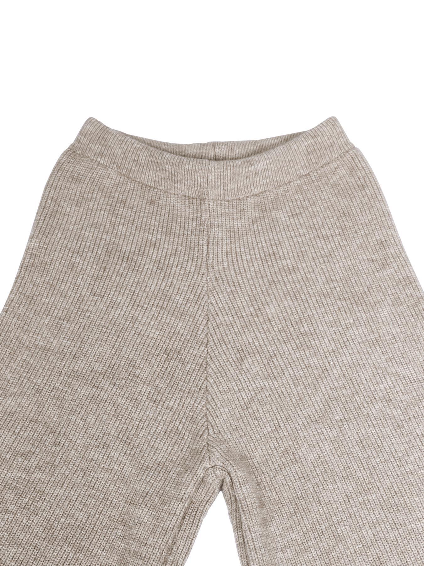 Women's Raglan-Sleeve Split Loose Long Sleeve Sweater & Elastic-Waisted Pants Set, Basic Round-Neck Top & Pants Set, Autumn & Winter Clothing for Daily Wear