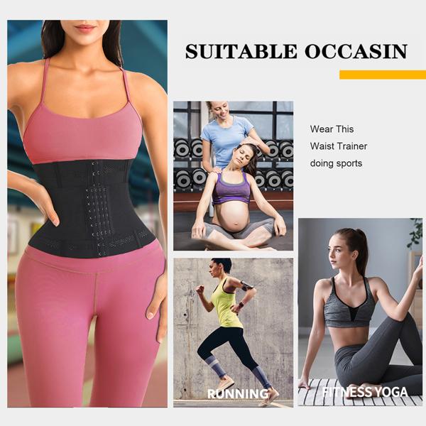 Waist Trainer Corset for Women Tummy Control Sport Workout Body Shaper Black,Back Brace