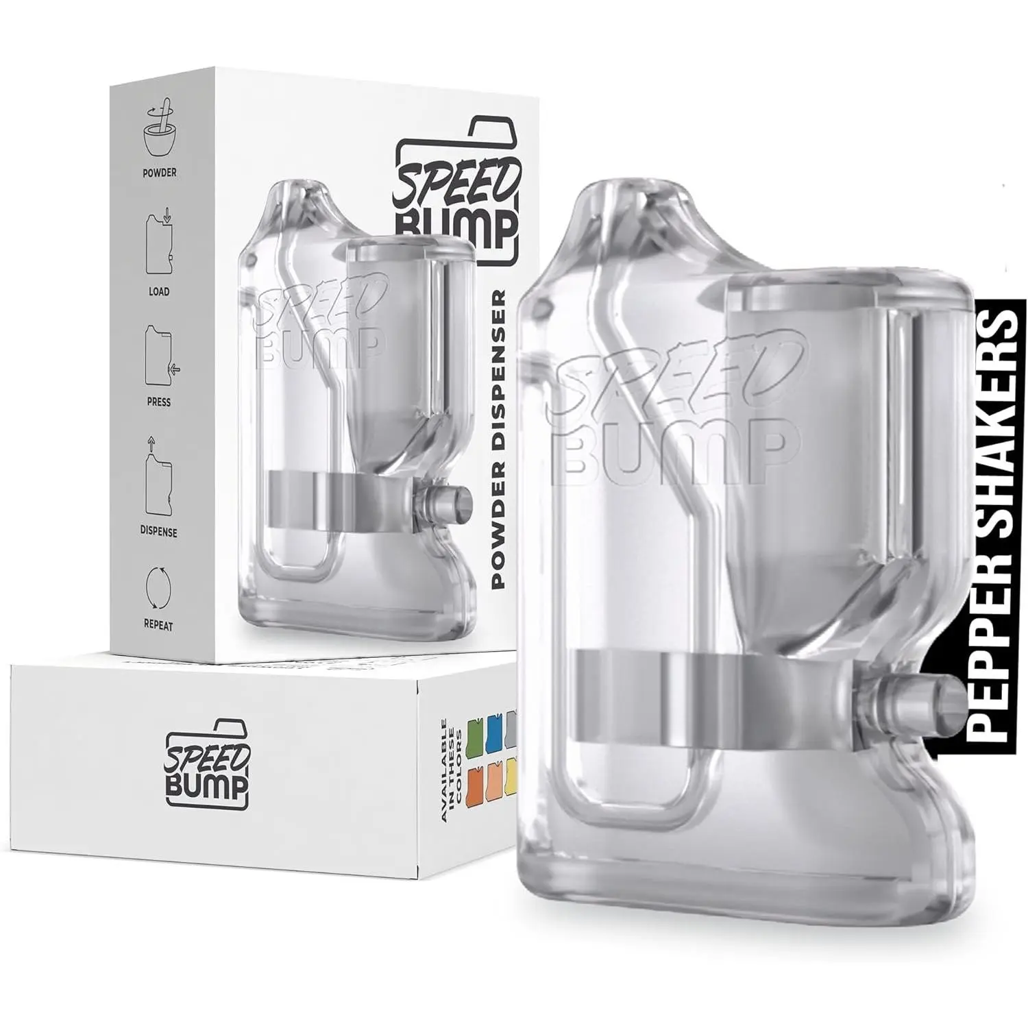 Portable Pepper Shaker (Clear) - Versatile Seasoning Set, Multi Functional Salt Dispenser Spice Shakers for Easy Use - Convenient & Durable Plastic Salt and Pepper Dispenser for Fine Spices