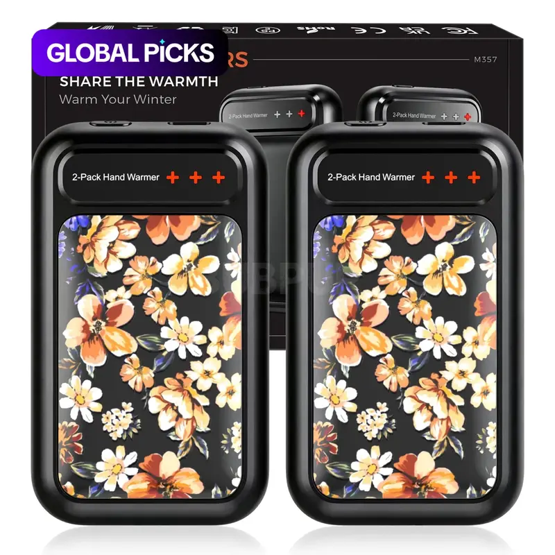 Rechargeable Hand Warmers, Portable Pocket Heaters, Vintage Elegant Floral Design (2-Pack) #GLOBAL PICKS