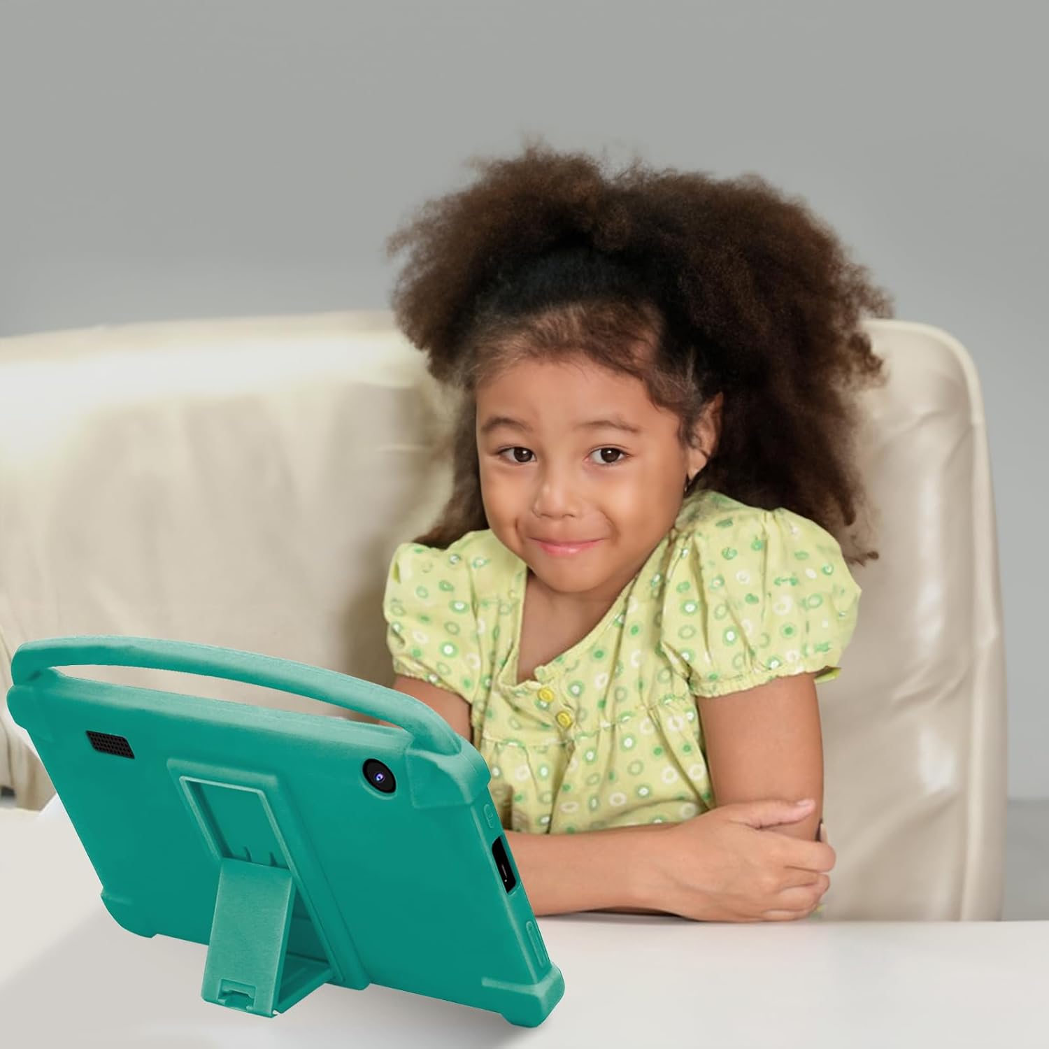 Girls Android Tablets 4GB RAM 32GB ROM Toddler Tablet WIFI Bluetooth Safety Eye IPS Screen Parental Control Dual Camera Shockproof