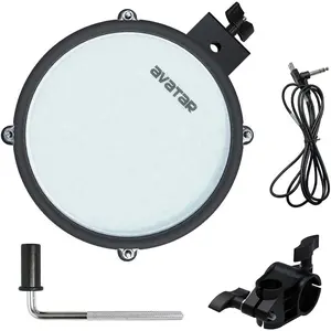 Drum Pad for Electric Drum Set, Expansion Bundle With Clamp, L Rod, 6.5ft , 8 Inch -zone Snare/Tom Mesh  Drum Pad