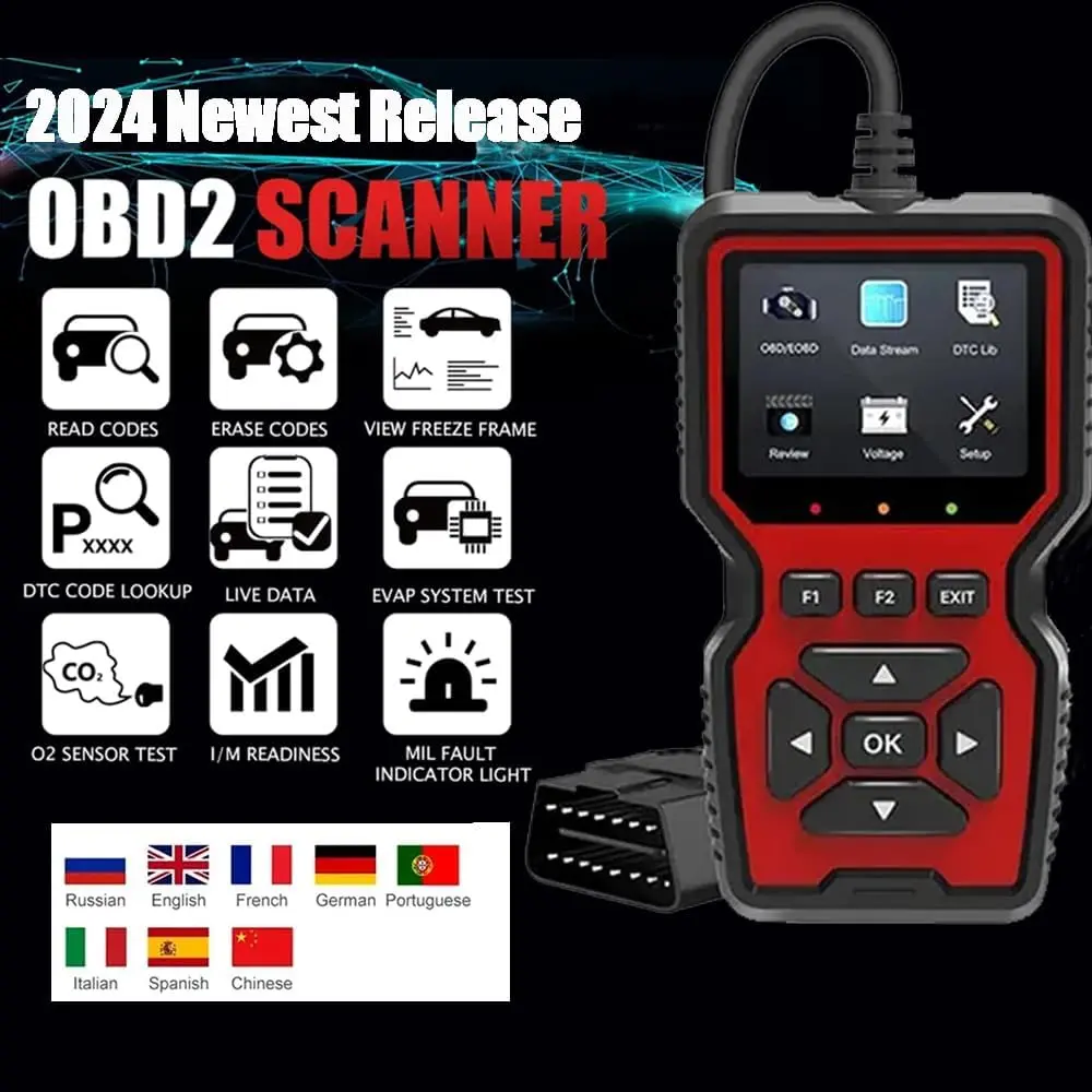 V519 OBD2 Scanner Live Data Professional Mechanic Diagnostic Code Reader Tool Check Engine Light Auto Check Engine Light  Diagnostic Scan Tool for  OBDII  Since 1996