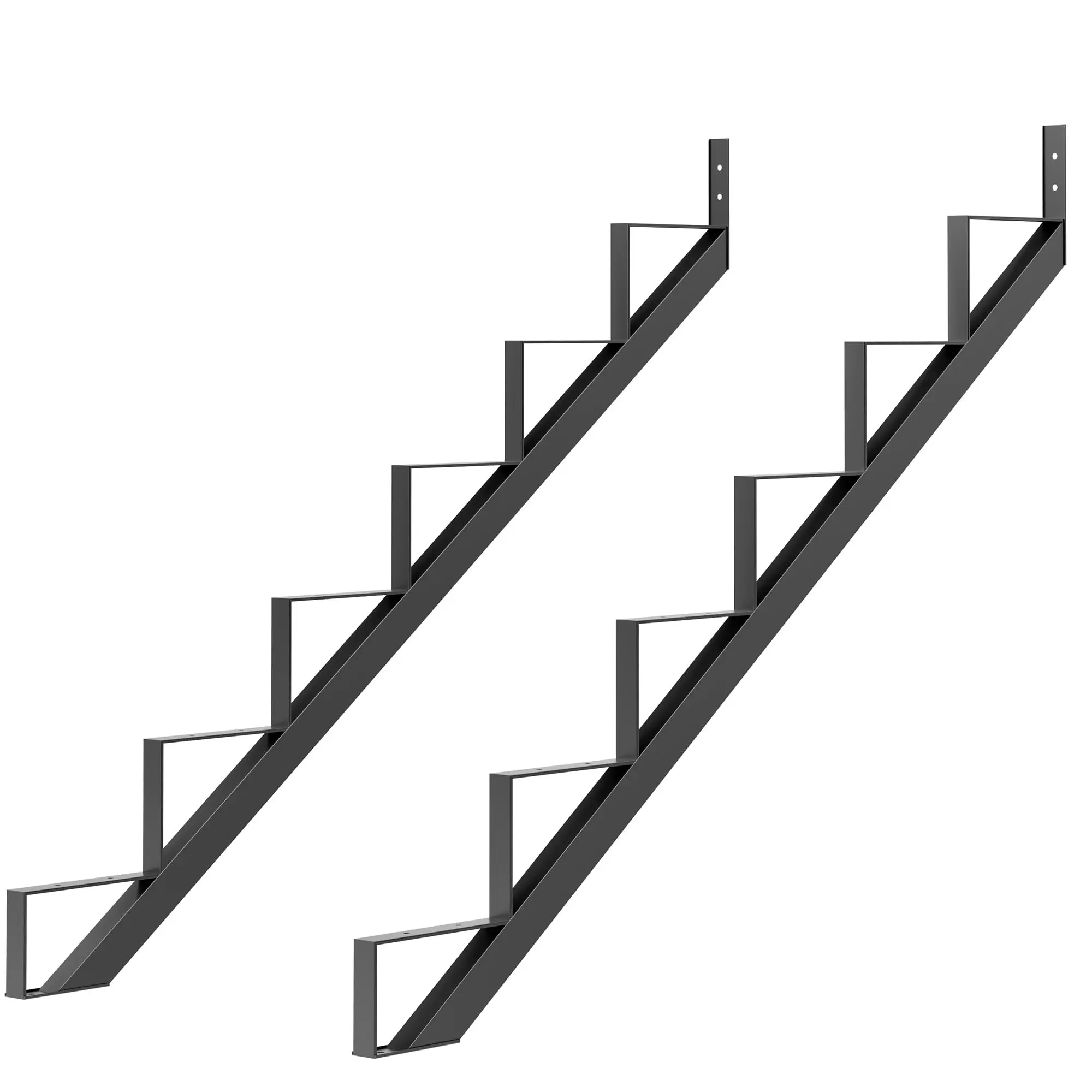 Outdoor Steel Stair Stringer with 6 Pre-Drilled Steps for Easy Installation and Durable Stair Riser Support