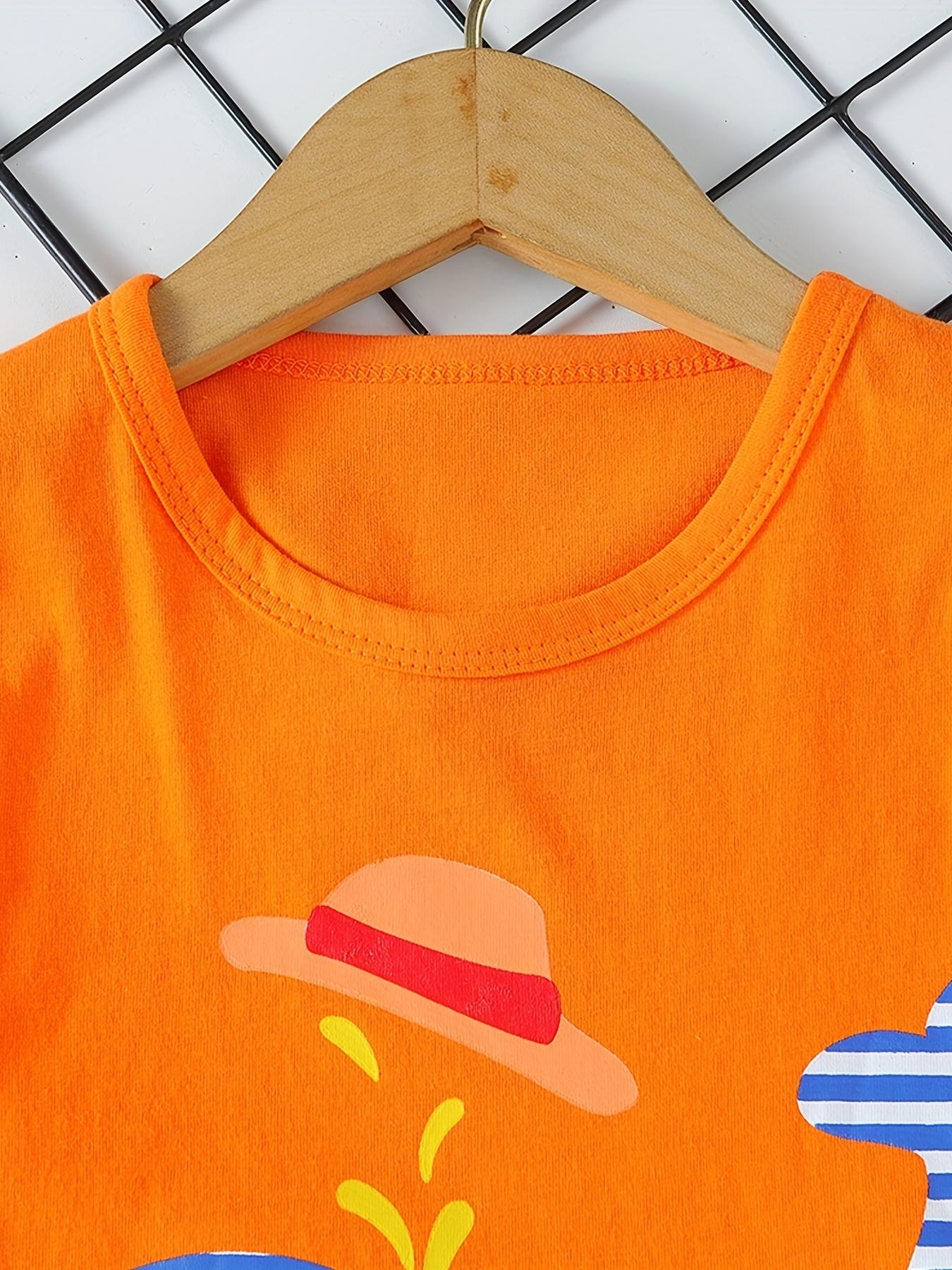 Boys' Casual Summer Outfit - Cute Cartoon Design with Whale & Hot Dog Graphic - Short Sleeve T-Shirt & Whale Shorts Set - Blue & White Striped Pattern - Regular Fit for Casual Attire - Boy Shorts - Everyday Kids Clothing - Playful Kids Fashion -