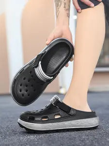 4 Color Unisex Couple Garden Clogs Casual 35-45 Sizes Cut-Out Breathable Soft Sole Durable Multifunctional