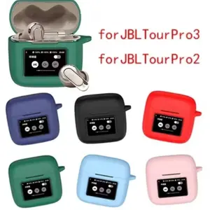 Soft silicone Protect Bluetooth Earphones Case For JBL TOUR PRO 3 Case shockproof Headphones Box Fundas Cover for JBL TOUR PRO 2