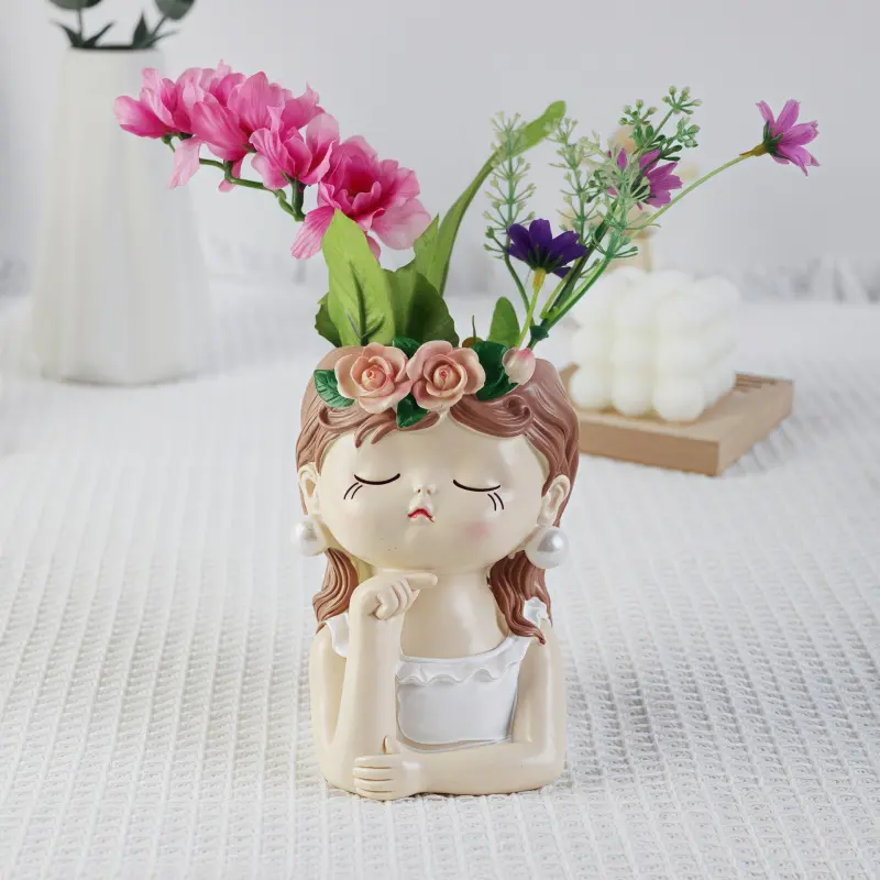 Fairycore Aesthetic Succulent Flower Pot, Multipurpose Floral Arrangement Vase, Stylish Plant Holder for Indoor Houseplants, Household Balcony Patio Garden Tabletop Decoration