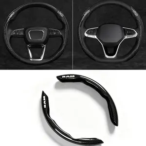 Carbon Fiber Car Steering Wheel Cover for Dodge RAM 1500 2500 3500, Anti-Slip Protective Sleeve, Automotive Accessories