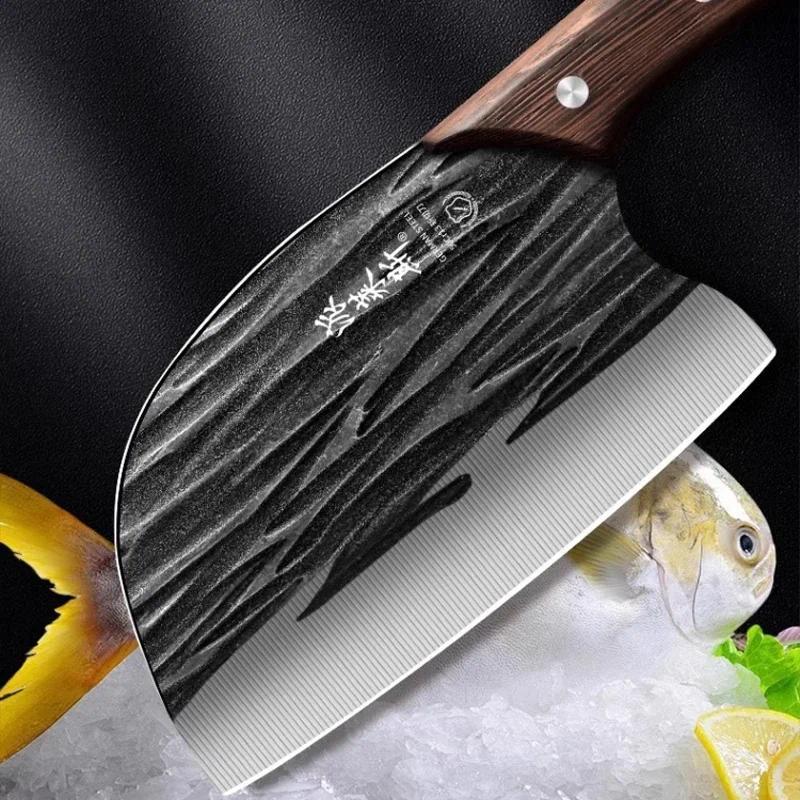 2025 New Kitchen Special Stainless Steel Kitchen Knife, High Hardness Hand Forged Bone Chopping and Meat Slicing Knife for Home Cooking